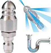 Sewer Jetter Nozzle Portable Sturdy Stainless Steel Drain Cleaning Jetter Nozzle for Pressure Washer Sewer Kit for Pressure Washer