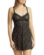 Hanky Panky Cross Dyed Leopard Print Chemise