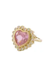 Numbering Heart Embellishment Ring 13,15 Yellow