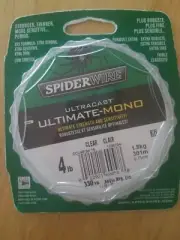 SpiderWire Ultracast Ultimate-Mono 4lb Clear Fishing Line-BRAND NEW-SHIPS N 24HR