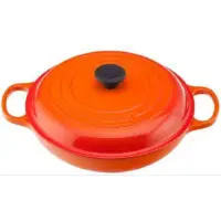 在飛比找蝦皮購物優惠-le creuset 典藏琺瑯鑄鐵淺底鍋22cm(火焰橘-電