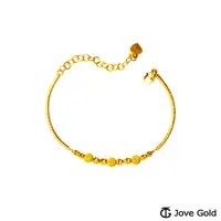 在飛比找PChome24h購物優惠-Jove Gold漾金飾 愛情密語黃金手環