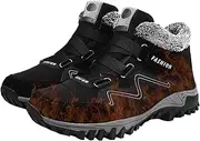 Winter Snow Boots - Outdoor Walking Shoes - Oxford Cloth Water Resistant Anti Slip Lightweight Warm Lined Comfortable Thermal Ankle Boots For Slow Running, Playing Sledding Buniq