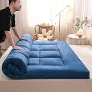 Futon Mattress, Thick Tatami Mattress Folding Mattrass, Japanese Roll Up Floor Mattress, Portable Sleeping Pad Student Dormitory, Double Bed UE-MAOLU(H,150x200cm(59 * 79inch))