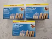 FREE SHIP 3 NEW Boxes Value Pack CVS Assorted Bandage Lot 200 per Box 7/31/25