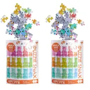 2x 100pc WerkShoppe Snax Jigsaw Puzzle 8x10in Gummy Bears Educational Game 7y+