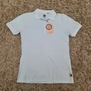 Pretty Green Shirt Mens Small Blue Polo Top Oasis Liam Gallagher