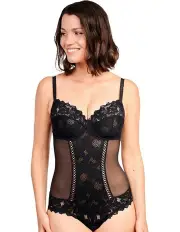 [Sans Complexe] Arum Underwire Lace Bodysuit in Black