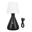 Desk Lamp White Lampshade Bedside Lamp Stepless Dimmable Cordless Rechargeable