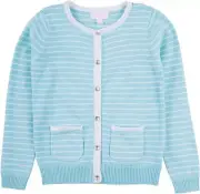NEW PUMPKIN PATCH CARLY ROSE GIRLS SOFT BLUE COTTON CARDIGAN SIZE 12- 18 MTH OLD