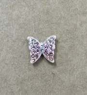 Origami Owl Pink Ombre Sparkle Butterfly w/ Crystals Charm NEW
