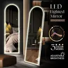 LED Full Length Mirror Free Standing Wall Hanging Hallway Dressing Arched Mirror