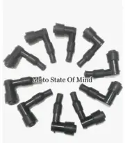 10x Spark Plug Cap 90° with Rubber Boots MC for Yamaha Honda Kawasaki Suzuki