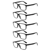 5 Pack Reading Glasses for Men and Women Readers with Spring Hinges Fashion E...