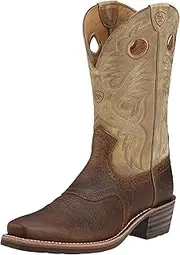 [ARIAT] Heritage Roughstock Western Boots - Kids’ Leather Country Riding Boot