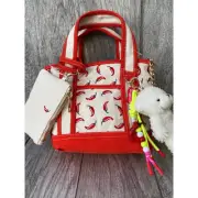 Madden Girl Chili Pepper Mini Tote with Charms | Trendy Canvas Handbag