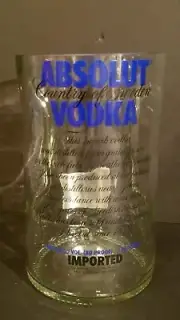 RARE UNIQUE One Of A Kind Absolute Vodka Bottle Vase