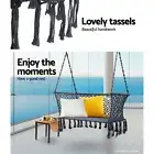 2-Person Durable Hammock Chair Garden Outdoor Swing Hanging Portable Firm Grey