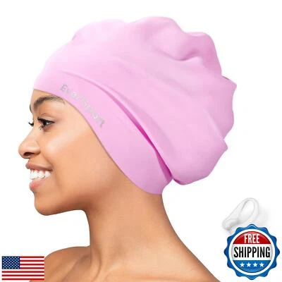 EverSport Extra Large Swim Cap for Braids and Dreadlocks, Silicone Swimming P