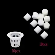 10pcs Mesh Pot Net Cup Basket Hydroponic Aeroponic Plant Grow Clone Kit Planting