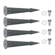 4 Pcs Spikes Ground Anchors Lawn Light Pole outside Solar Lights Outdoor