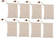 TOVINANNA 8pcs Mesh Soap Saver Bag Hanging Soap Holder for Body Face Exfoliating Pouch Foaming Pouch Reusable Comfortable for Skin