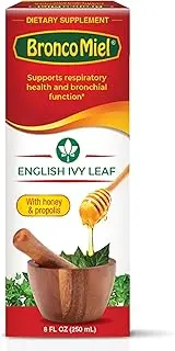BRONCOMIEL Ivy Leaf 8 fl oz Syrup - English Ivy Leaf Blend with Honey & Propolis for Respiratory & Bronchial Support - Suitable for Adults & Children 12+