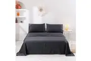 Bamboo Cotton Sheet Set (Charcoal) - Single