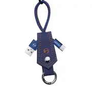 Key Chain Design Charging Cable for type-C port - Blue