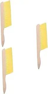 GANAZONO 3pcs Practical Beekeeping Brush with Wooden Handle Broom for Safe Hive Maintenance Essential Home Beekeeping Tool for