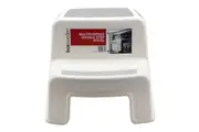 Boxsweden Double 80KG Step Foot Stool Home Kitchen Ladder w Rubber Grip White