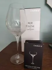 Orrefors Sweden Red Is Devine Erika Lagerbielke Wine Glass NIB