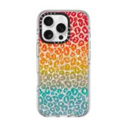 iPhone 16 Pro Clear Case MagSafe Compatible CHEEKY CHEETAH VIBRANT RAINBOW IPHONE, LEOPARD PRINT COLORFUL ANIMAL PATTERN OMBRE By Ebi Emporium