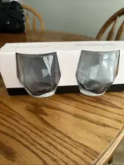 Rachel Zoe Set of 2 16-Oz Stemless Wine Glasses New