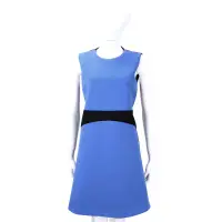 在飛比找Yahoo奇摩購物中心優惠-SI-JAY 藍x黑色拼接剪裁無袖洋裝