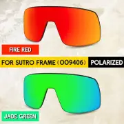 Fire Red & Green POLARIZED Lenses for Oakley Sutro OO9406 Sunglasses, 1.5MM