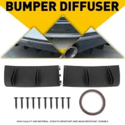 31" Rear Diffuser Fins Bumper Splitter Chin Spoiler Lip For VW Jetta MK6 6.5 MK7