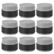 9 Pack Tennis Racket Grip Tape with Hole 43.3" Non-Slip Absorb Sweat Grey