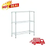 3-Shelf Adjustable Storage Unit, 250 lbs Capacity Per Shelf, Easy Assembly