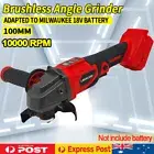 Cordless Brushless 100mm 4'' Angle Grinder Body Tool For Milwaukee 18V Battery