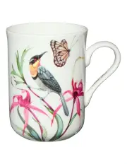 [Maxwell & Williams] Eloise Short Lyric Mug 330ml Spinebill Honeyeater Gift Boxed in White