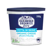 Organic Barambah Organics Feta Cheese in Brine 200g – Fresh, healthy organic delivery | Doorstep Organics