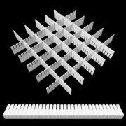 30Pcs Adjustable Drawer Organizer, White Plastic DIY Grid Drawer Dividers, 15...