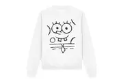 SpongeBob SquarePants Unisex Adult Sketch Smile Sweatshirt (White) - UTTV12681