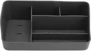 5 Grid Silicone Makeup Organizer Cosmetic Storage Box for Cosmetics Skincare Jewelry, Flexible Combination for Bedroom Dormitory Makeup Desk (濃い灰色)