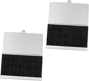 OSALADI Alloy 12-Slot 1 Slot Memory Card Holder Case Eva Lined Waterproof Dustproof