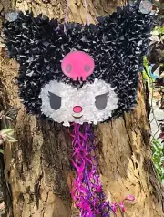 Hello Kitty Kuromi Pull String Piñata Handmade Birthday Party Decor Pinata