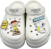 [Peanuts] Women's Clog, Platform Sandals, Snoopy, Charlie Brown, Shoe Badge, Cute, Shoe Clog