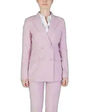 Sandro Ferrone Double Breasted Pant Suit Women Pink Blazers