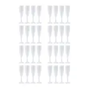 32pc Lemon & Lime Crystal Deco Plastic Reusable Durable Champagne Flute 230ml